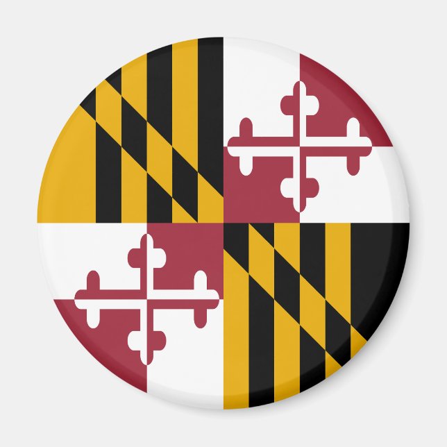 Maryland Statlig flagga Magnet (Framsidan)