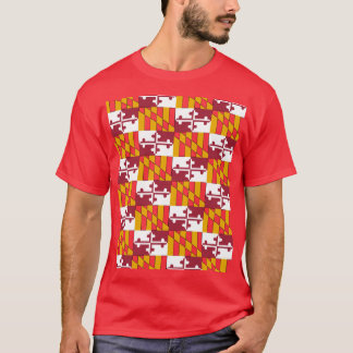 Maryland Statlig flagga Mönster T Shirt
