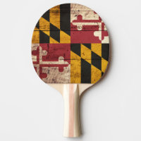 Maryland statlig flagga på gammalt Wood korn