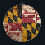 Maryland Statlig flagga på Old Wood Grain Piltavla<br><div class="desc">Du kan ändra designen enligt dina önskemål. Du kan ändra designplats,  orientering,  bakgrundsorientering och storlekare färger. Du kan också lägga till din egen text,  eller slogan ange dess teckensnitt,  plats och storlekare,  allt för att skapa den ultimata personliga presenten för dig och dina nära.</div>