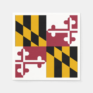 Maryland Statlig flagga Pappersservett