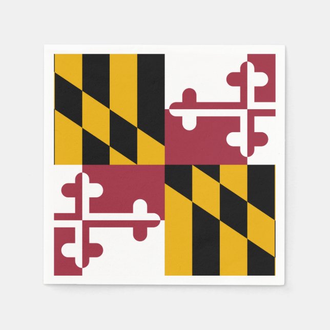 Maryland Statlig flagga Pappersservett (Framsidan)