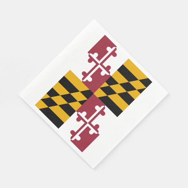 Maryland Statlig flagga Pappersservett (Hörn)