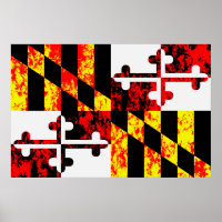 Maryland Statlig flagga Pop Art