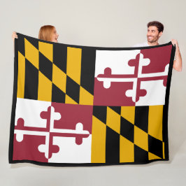 Maryland Statlig flagga Print Patriotc Fleecefilt