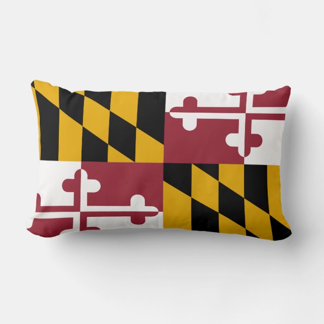 Maryland Statlig flagga Print Patriotic Lumbarkudde (Framsida)