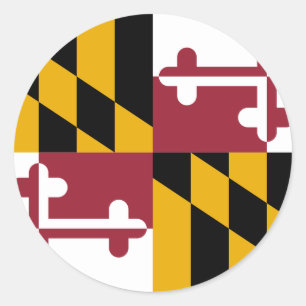 Maryland Statlig flagga Runt Klistermärke