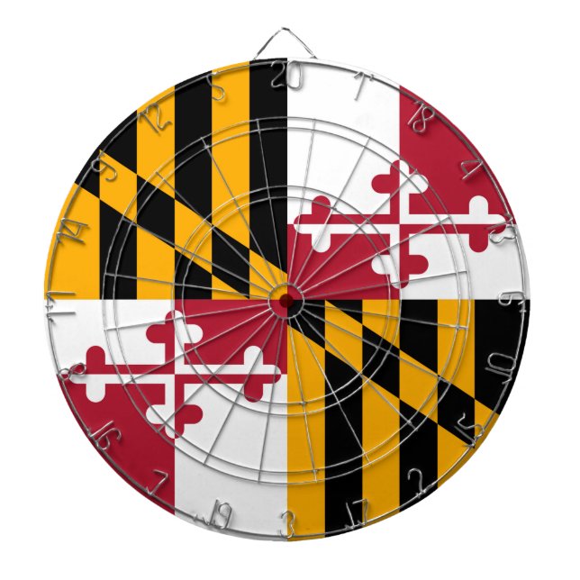Maryland Statlig flagga Snyggt Graphic Piltavla (Framsidan)
