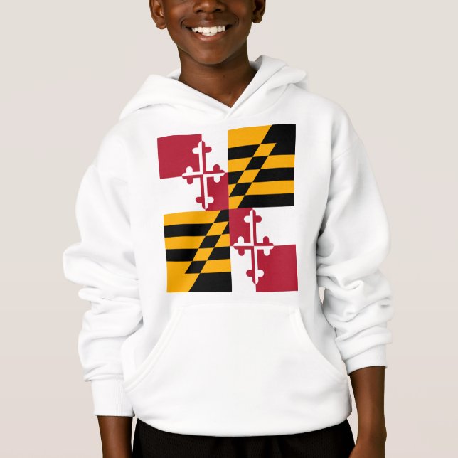 Maryland Statlig flagga Snyggt T-shirt (Framsida)
