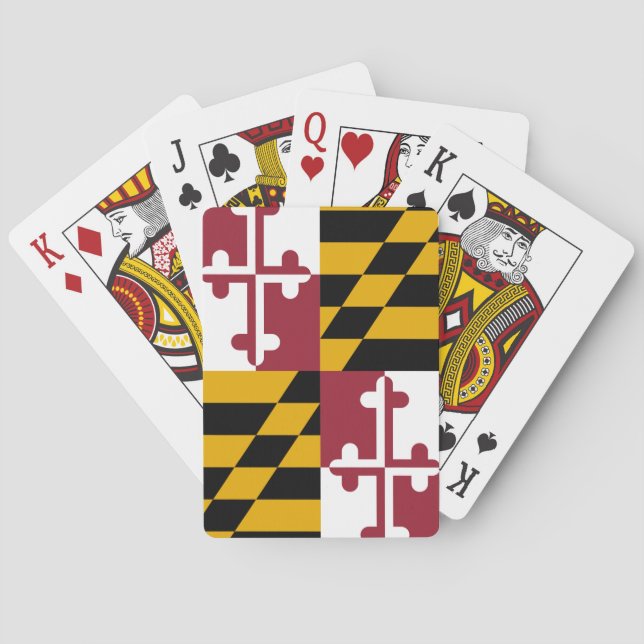 Maryland statlig flagga spel kort (Baksidan)