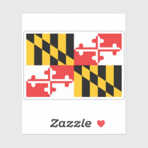 Maryland Statlig flagga Sticker Klistermärken