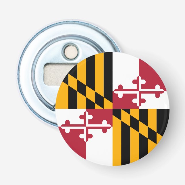 Maryland Statlig flagga Stil Decor Flasköppnare (Framsidan)