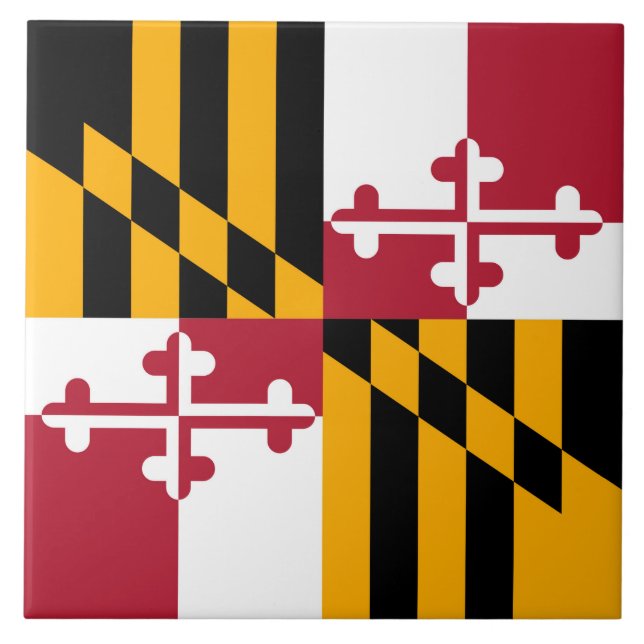 Maryland Statlig flagga Stil Decor Kakelplatta (Framsidan)