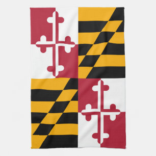 Maryland Statlig flagga Stil Decor Kökshandduk