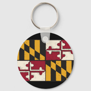 Maryland Statlig flagga Swag Merchandise Nyckelring
