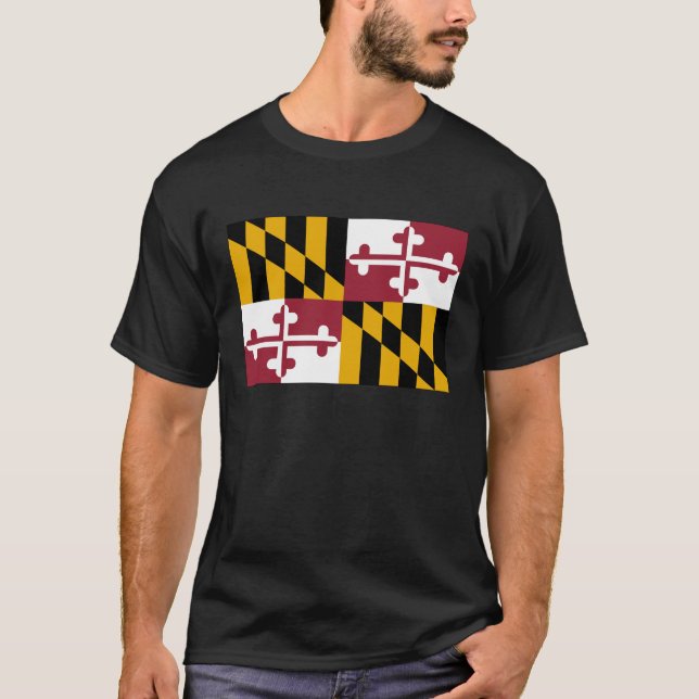 Maryland statlig flagga t-shirt (Framsida)