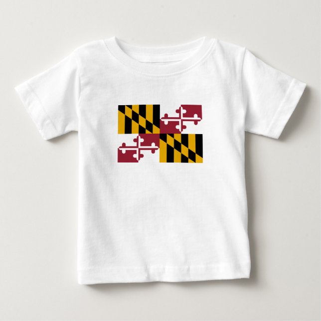 Maryland Statlig flagga T Shirt (Framsida)