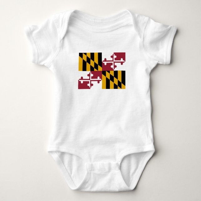 Maryland Statlig flagga T Shirt (Framsida)
