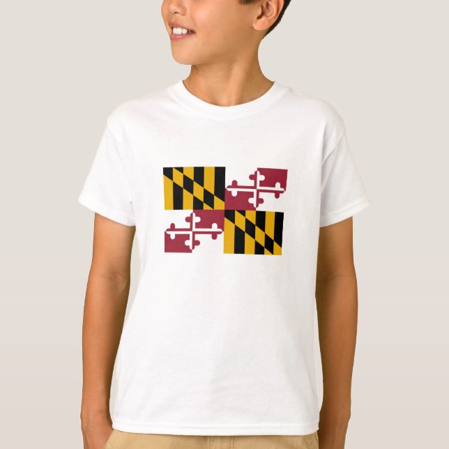 Maryland Statlig flagga T Shirt (Framsida)