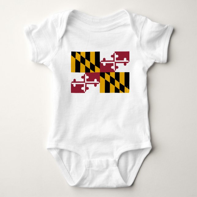 Maryland statlig flagga t shirt (Framsida)
