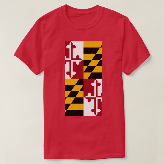 Maryland Statlig flagga T Shirt (Design framsida)