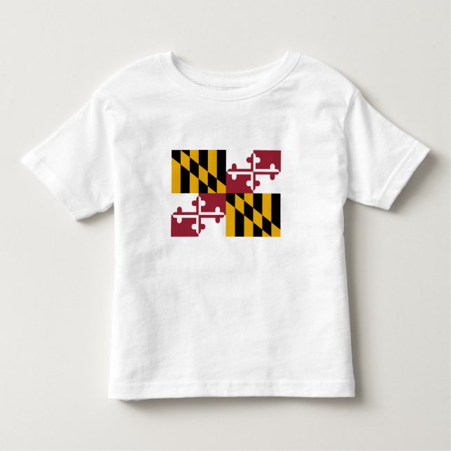 Maryland Statlig flagga T Shirt (Framsida)