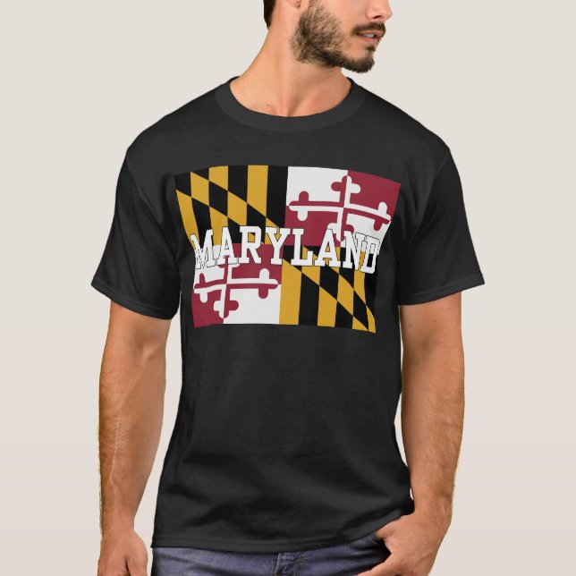 Maryland statlig flagga t-shirt (Framsida)