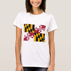 Maryland statlig flagga tee