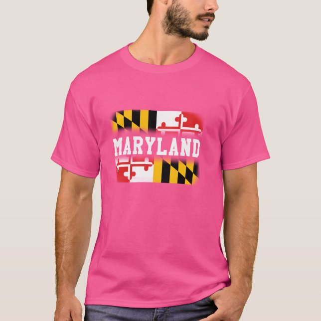 Maryland Statlig flagga Tee Shirt (Framsida)