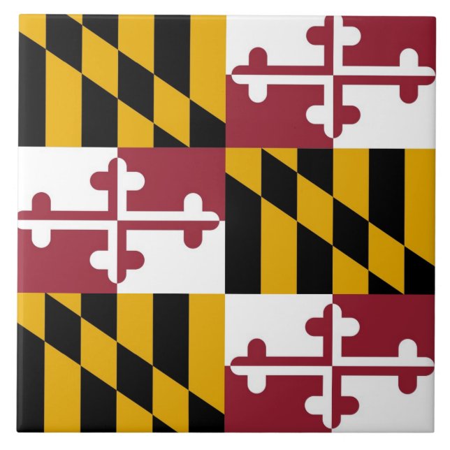 Maryland Statlig flagga Tile Kakelplatta (Framsidan)