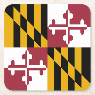 Maryland Statlig flagga Underlägg Papper Kvadrat