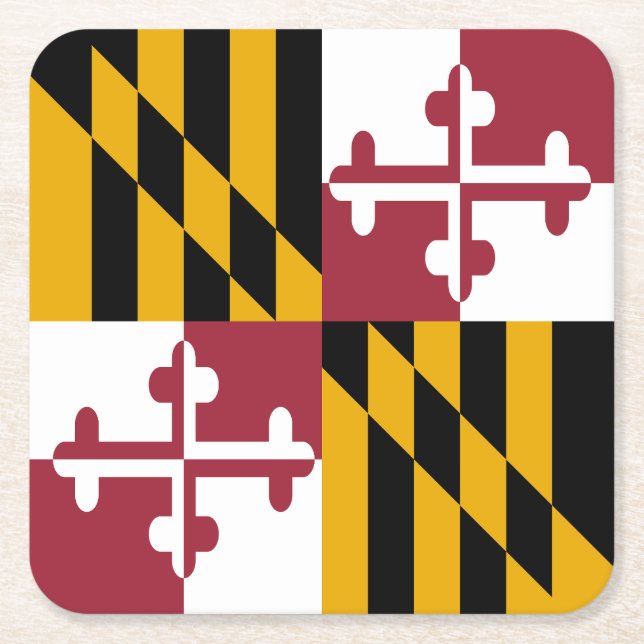 Maryland Statlig flagga Underlägg Papper Kvadrat (Framsidan)