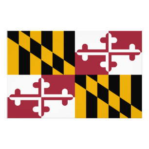 Maryland Statlig flagga USA Fototryck