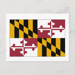 Maryland statlig flagga vykort