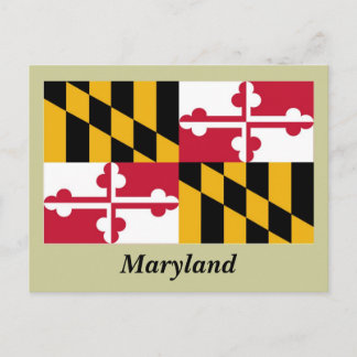 Maryland Statlig flagga Vykort