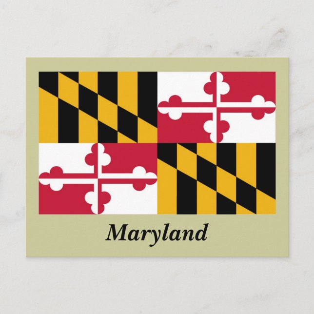 Maryland Statlig flagga Vykort (Framsida)