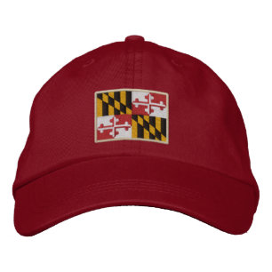 Maryland statlig flaggadesign broderad keps