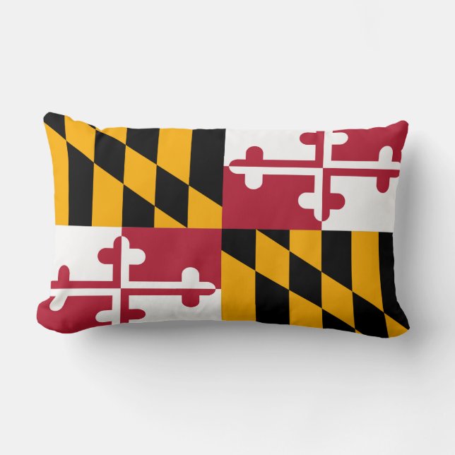 Maryland statlig flaggadesign lumbarkudde (Framsida)
