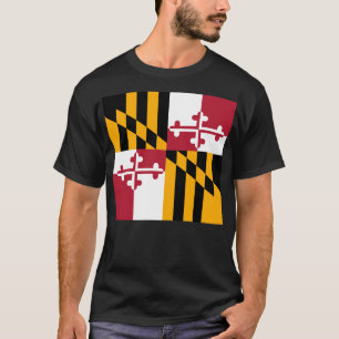 Maryland statlig flaggasnyggt t-shirt