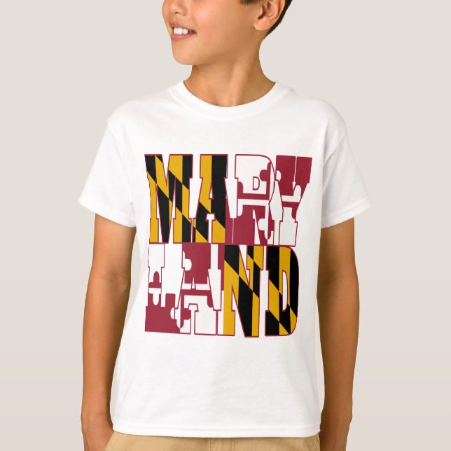 Maryland statlig flaggatext tröja (Framsida)