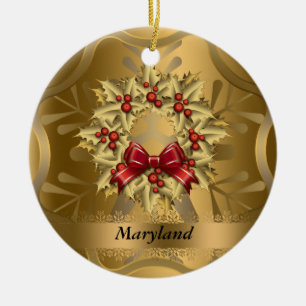 Maryland statlig julprydnad julgransprydnad keramik