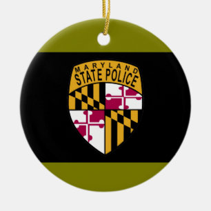 Maryland statlig polisprydnad julgransprydnad keramik