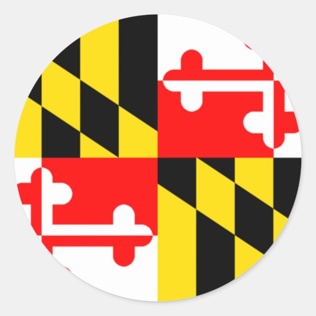 Maryland Sticker Runt Klistermärke (Framsida)