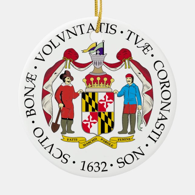 Maryland-tecken Julgransprydnad Keramik (Framsidan)