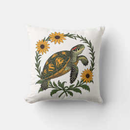 Maryland Terrapin And Black Eyed Susan Flowers Kudde