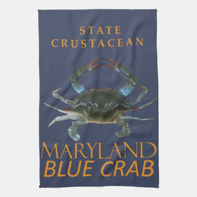 Maryland Territory Crustacean Callinectes sapidus Kökshandduk (Vertikal)