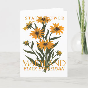 Maryland Territory Flower the Black-Eyed Susan Helgkort