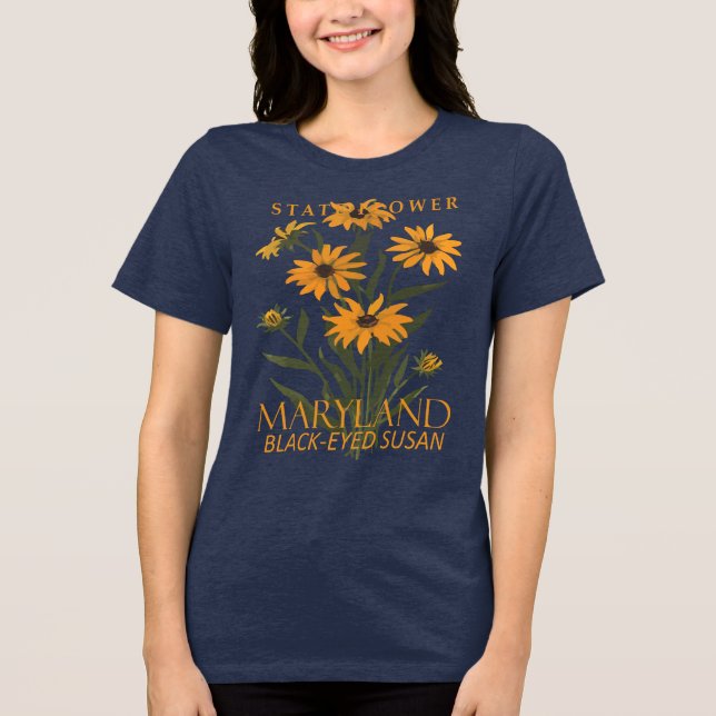 Maryland Territory Flower the Black-Eyed Susan T Shirt (Framsida)