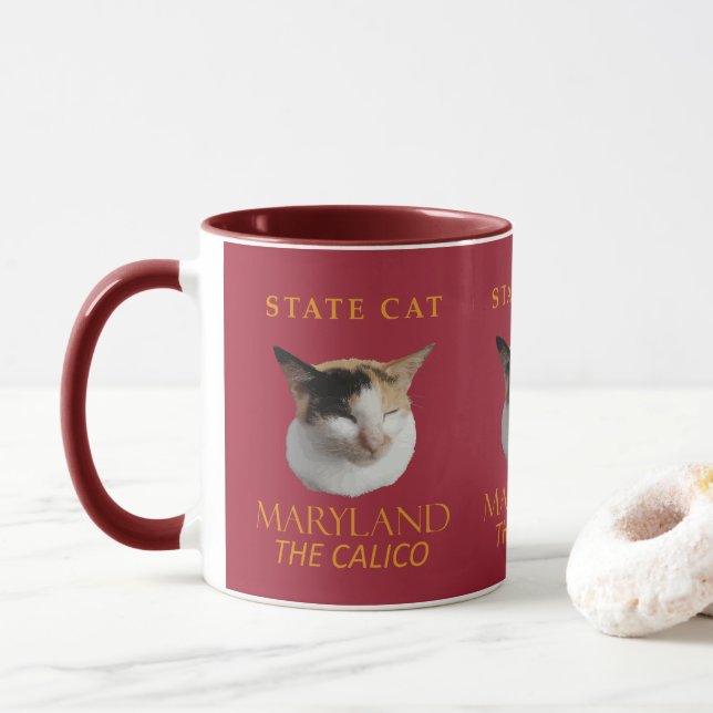 Maryland Territory Katt Den Kalikå Mugg (Med munk)