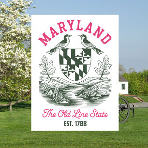 Maryland The Old Line State Est. 1788 Vapen Vykort